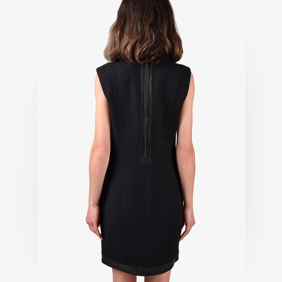 Helmut Lang Sleeveless Wool Dress with Black Leather Buckle - Picture 3 of 14